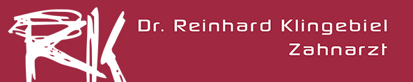 „Zahnarztpraxis Dr. Reinhard Klingebiel“-Logo, zur Startseite